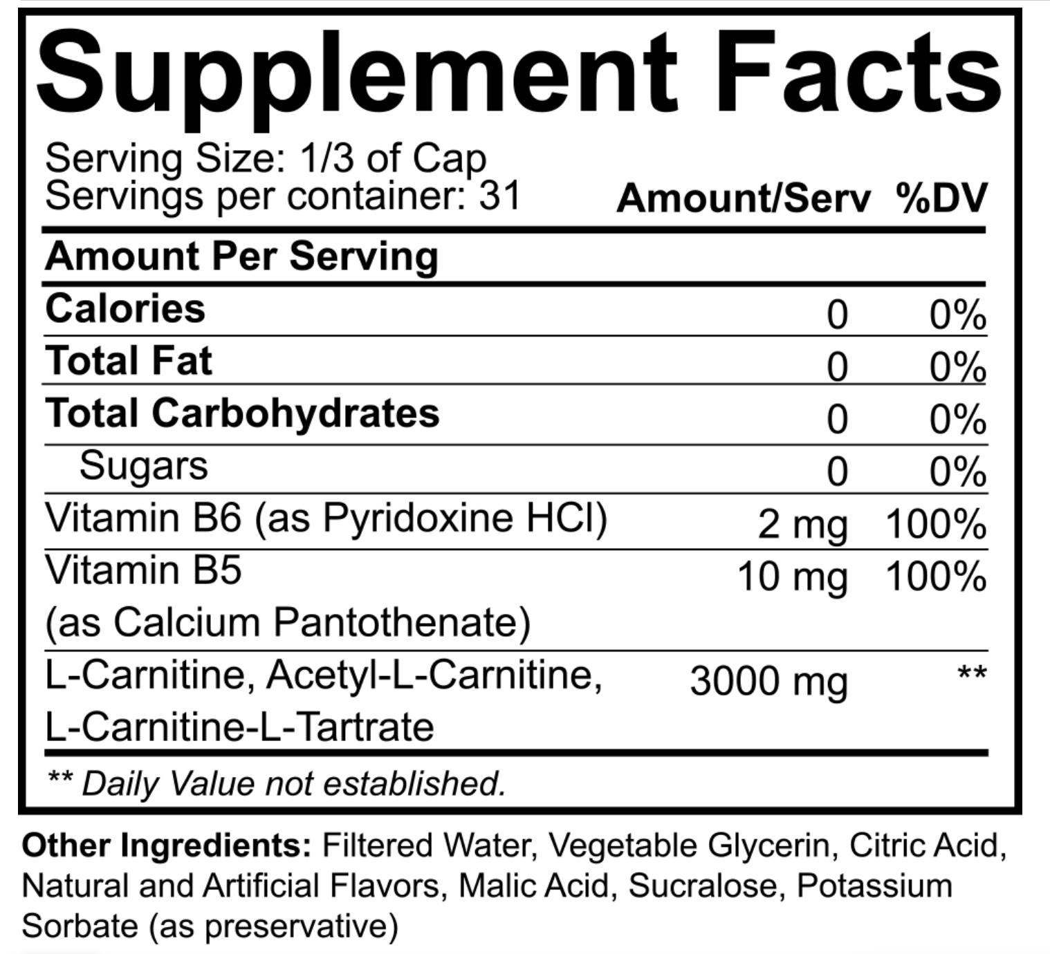 Nutrakey L-Carnitine 3000