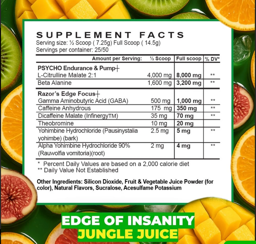 Psycho Pharma Edge Of Insanity Preworkout