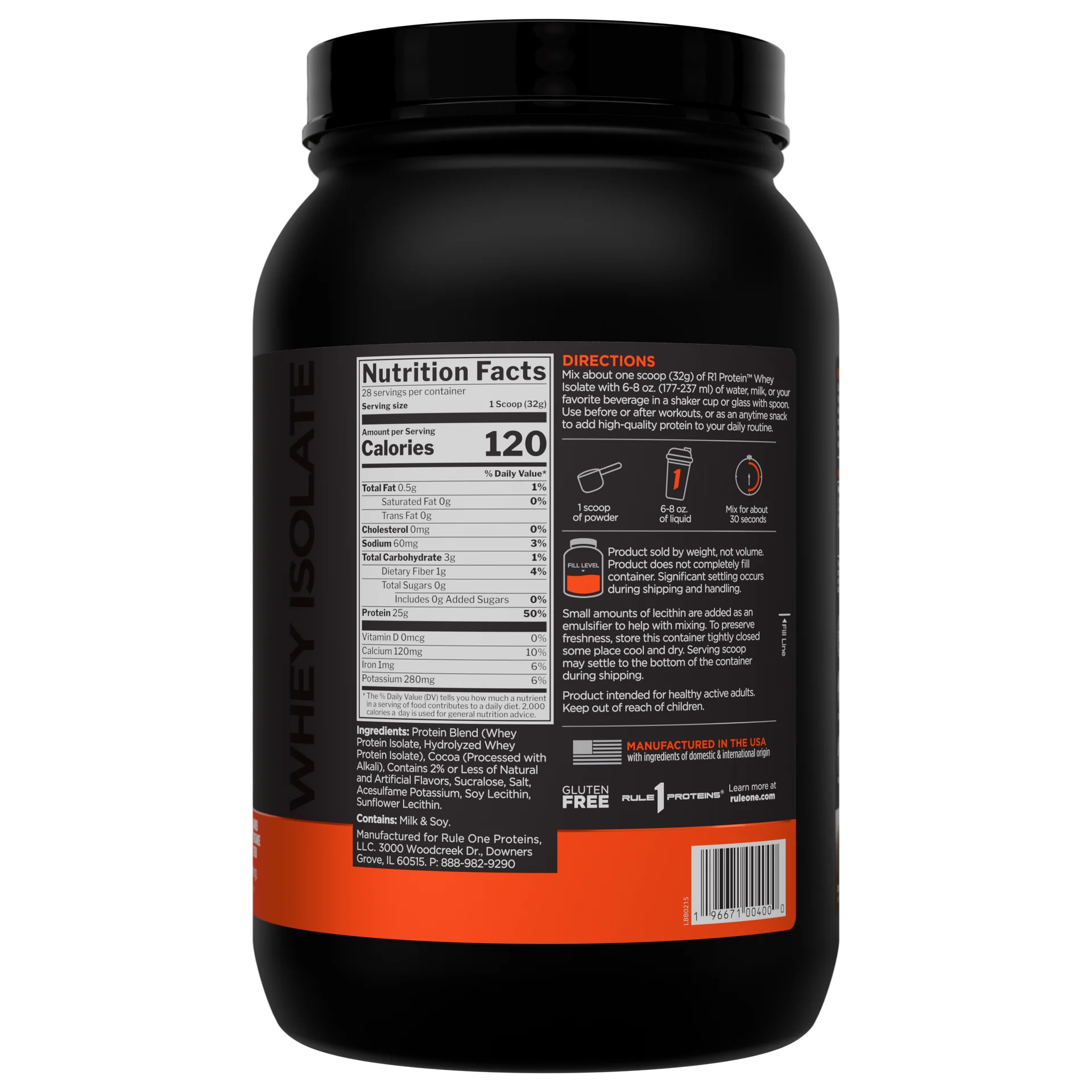 Rule 1 R1 Whey Protein Isolate